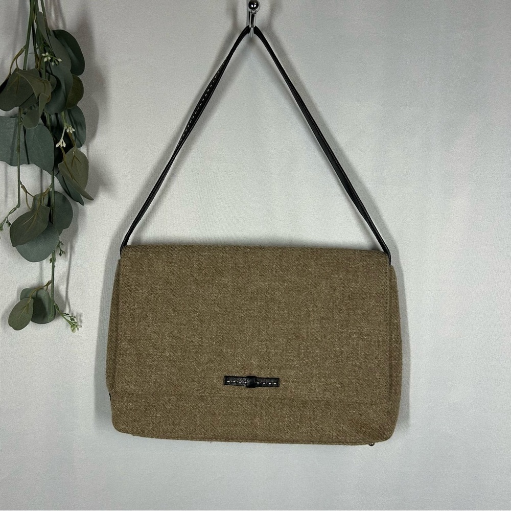 Kate Spade | Tweed Wool Shoulder Bag Purse Brown Handbag